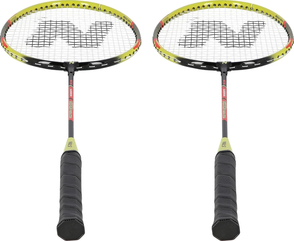 Badmintono raketės NRZ204-1 aliuminis + 3 plunksniniai voleniai + NILS dėklas