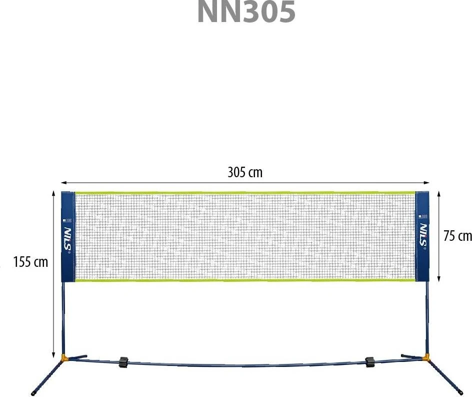 Nils Extreme Badmintono tinklas Nils NN305, 305 cm, visiškas dengimas