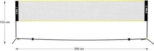 Nils Extreme Badmintono tinklas Nils NN500, 500 cm, visiškas dengimas