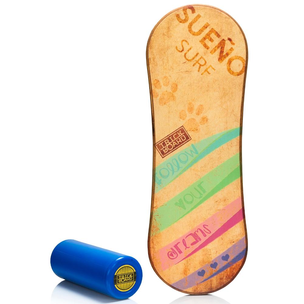 Balansinė lenta Trickboard Classic Sueno Surf su mėlynu volu