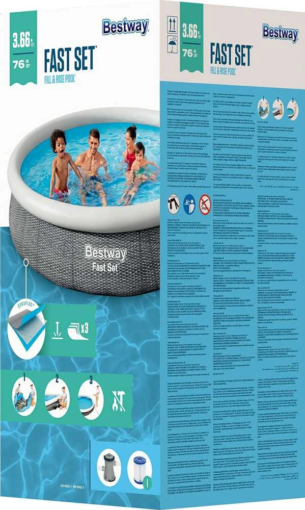 Bestway Baseino rinkinys, 366x76cm, apskritas