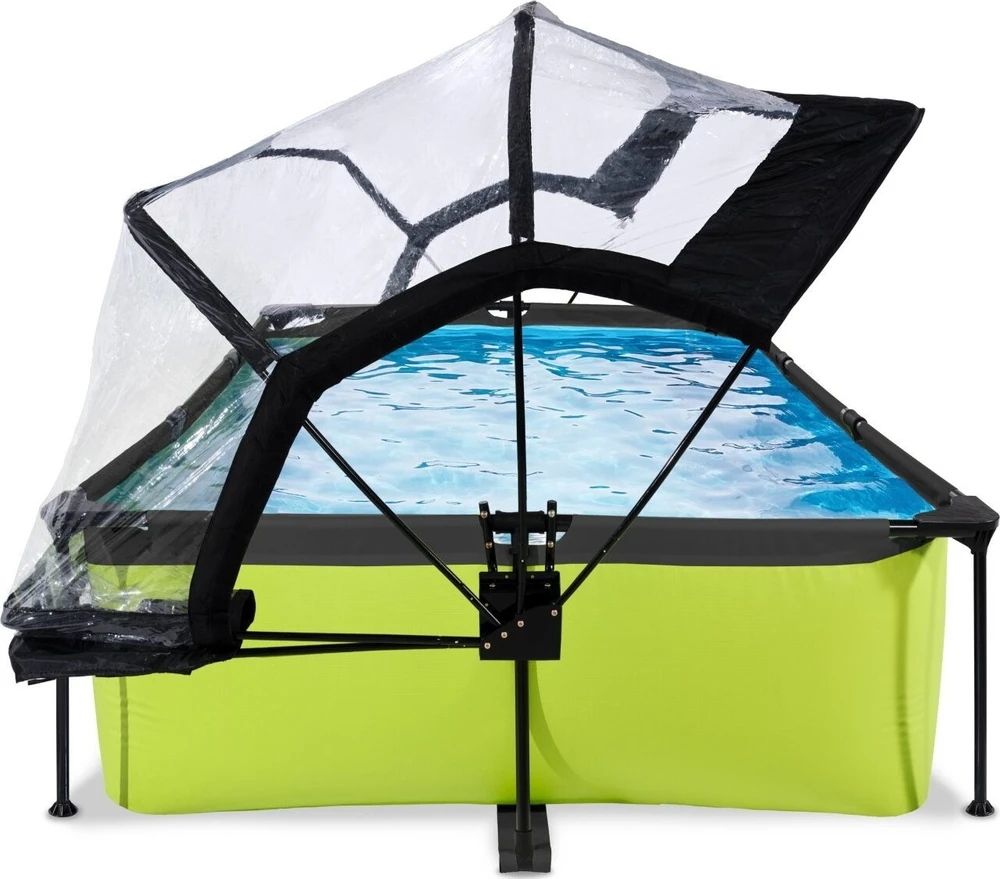 EXIT Lime baseinas 220x150x65 cm su stogeliu ir filtravimo siurbliu – žalias