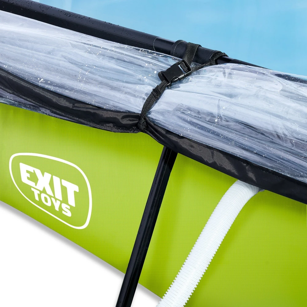 EXIT Lime baseinas 220x150x65 cm su stogeliu ir filtravimo siurbliu – žalias