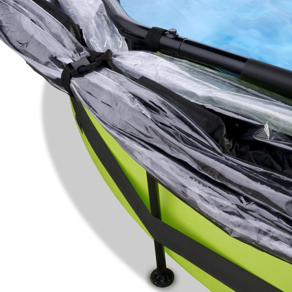 EXIT Lime baseinas ø360x76 cm su kupolu ir filtravimo siurbliu, žalias
