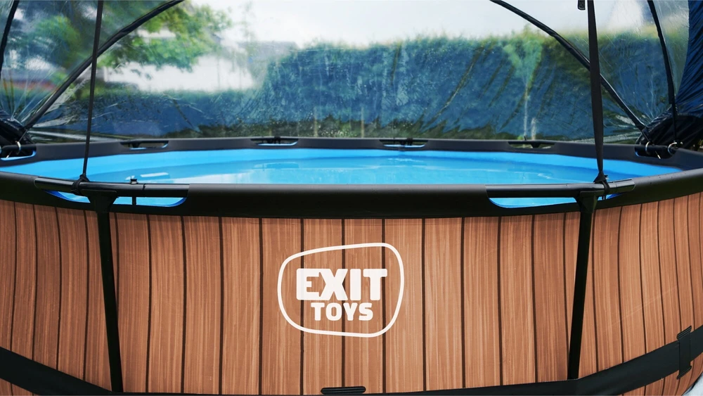 EXIT Lime baseinas ø360x76 cm su kupolu ir filtravimo siurbliu, žalias
