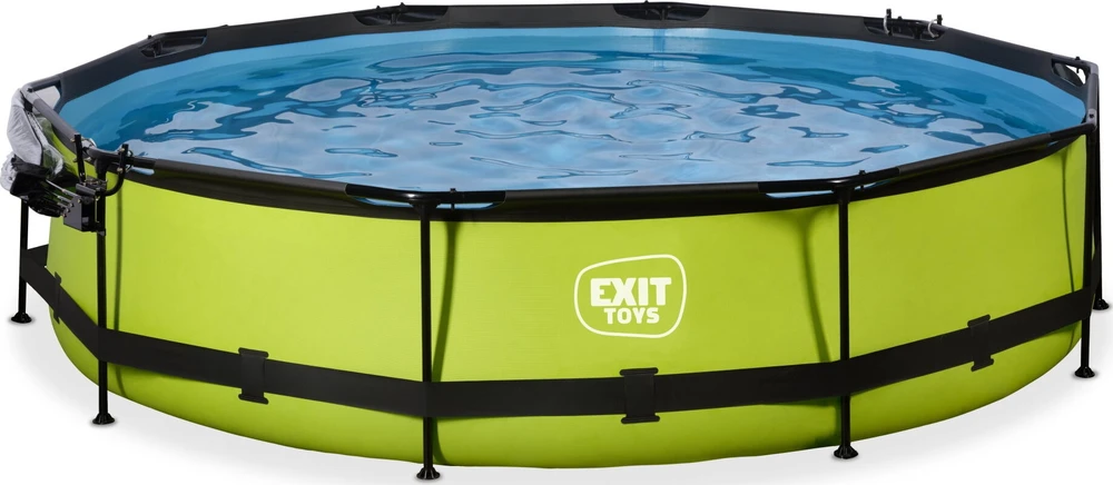 EXIT Lime baseinas ø360x76 cm su kupolu ir filtravimo siurbliu, žalias