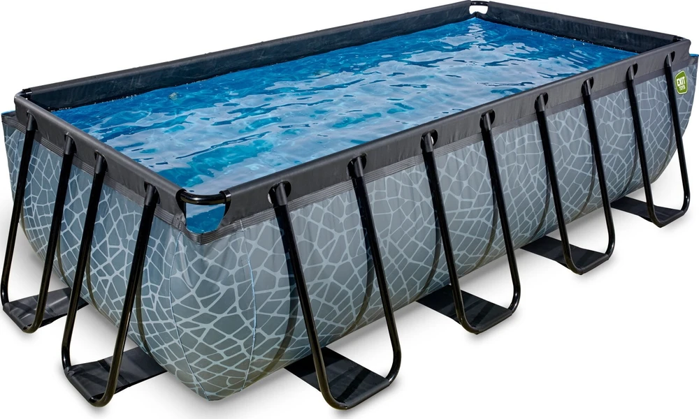 Karkasinis baseinas su smėlio filtru Exit Stone 400x200x100cm