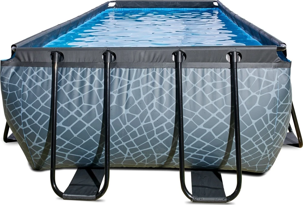 EXIT Stone baseinas 540x250x122 cm su filtravimo siurbliu, pilkas