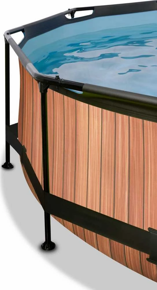 Karkasinis baseinas su stogeliu ir filtru Exit Wood 300x76cm