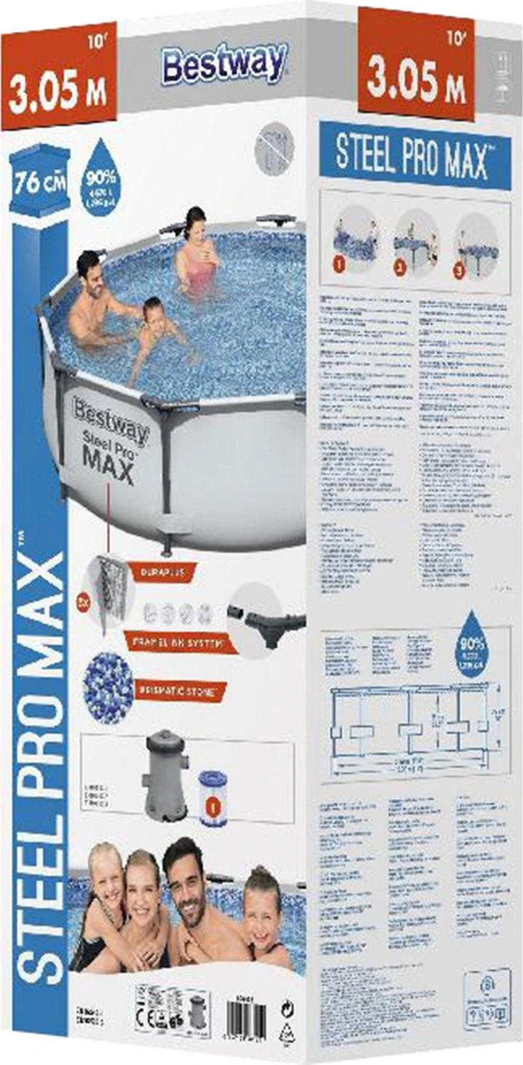Baseinas su filtro pompa Bestway Steel Pro Max 3