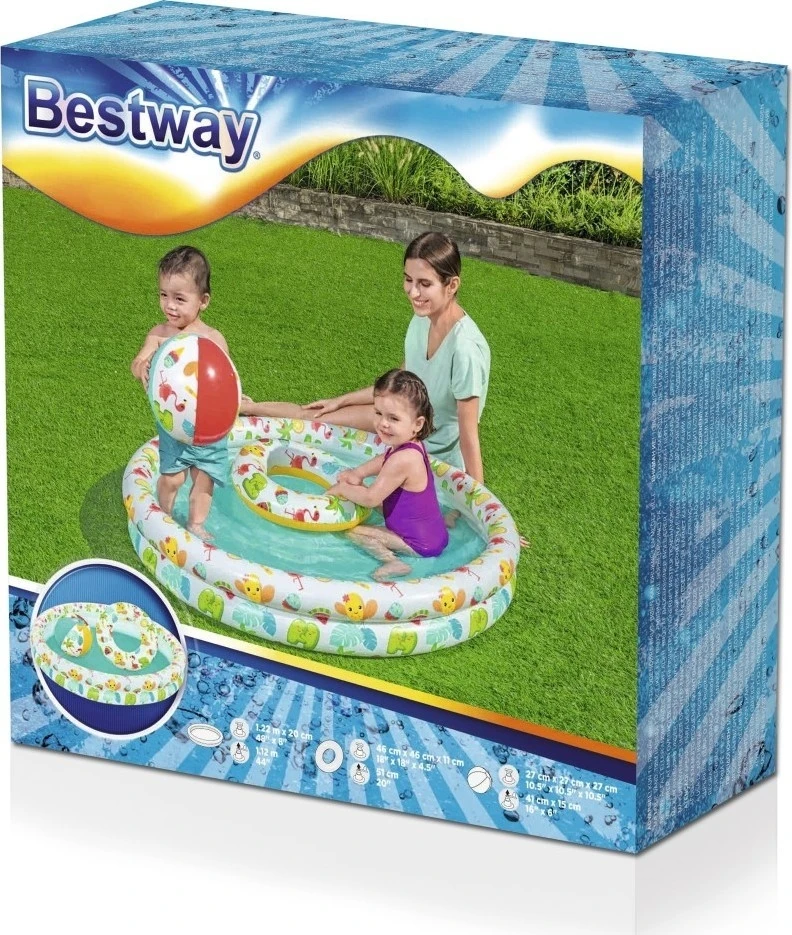 BESTWAY pripučiamas baseino rinkinys vaikams Play Pool , 1.22m x 0.20m, 51124