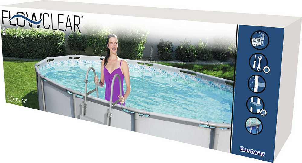 Bestway Flowclear Baseino kopetėlės, 107cm, 4 laipteliai