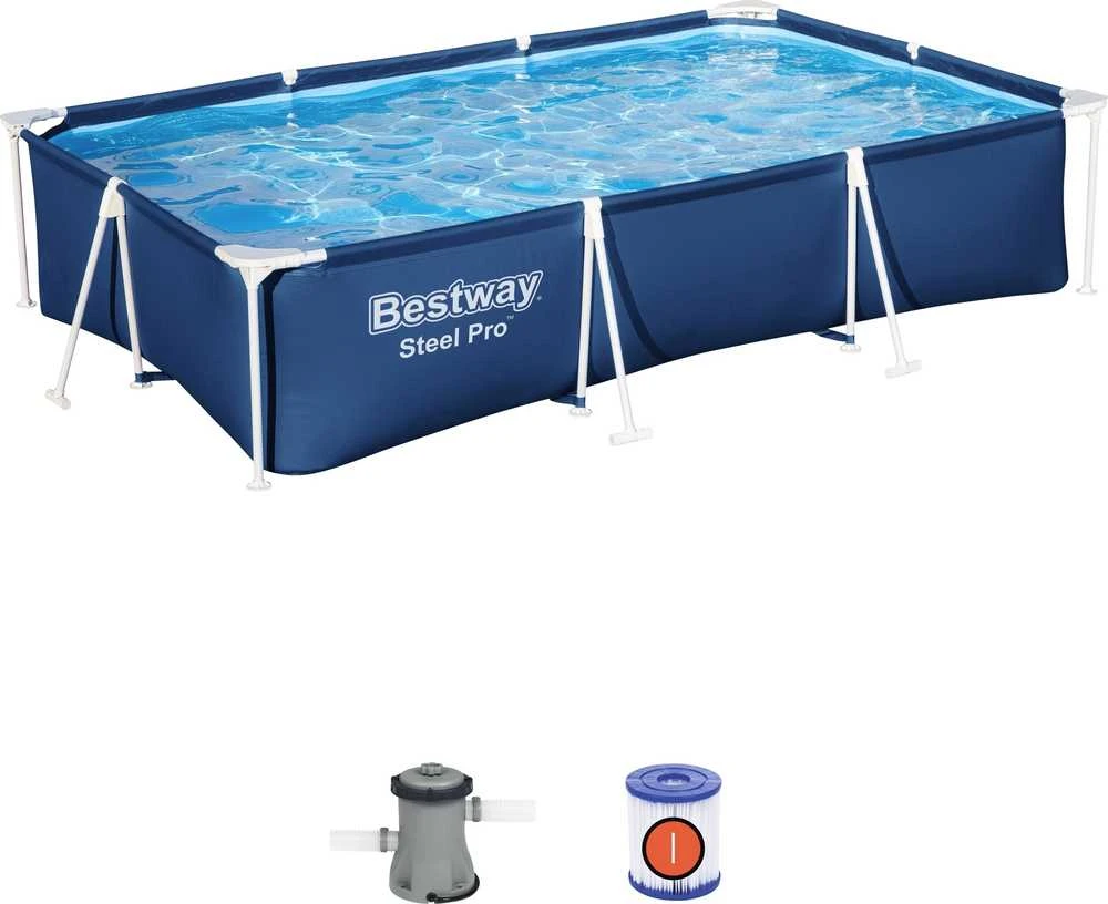 Baseinas karkasinis Bestway Steel Pro 56411, mėlynas, 3300 l