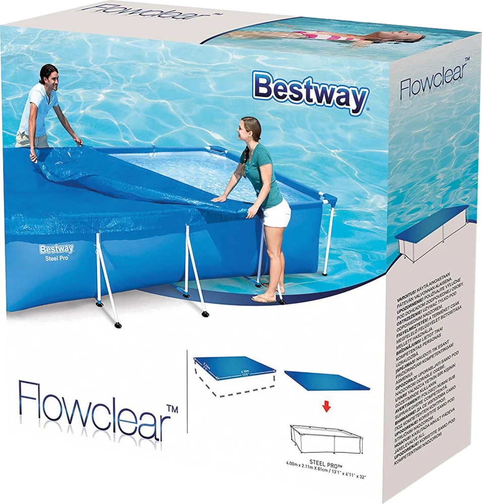 „BestWay“ baseino danga „Flowclear“ (4,00 m x 2,11 m) Mėlyna