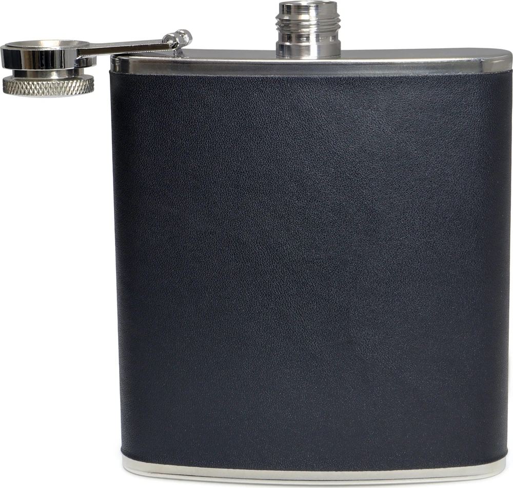 BasicNature Hip flask 'Leather'