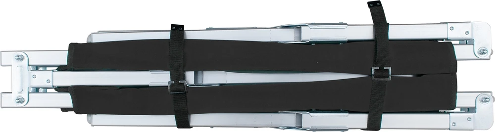 Sulankstomas gultas BasicNature Alu-Campbed, 210x66cm, Juodas