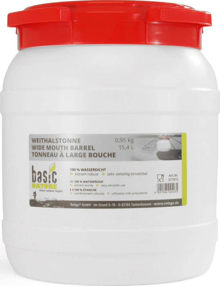 Statinė BasicNature Wide Mouth 15.4L, balta