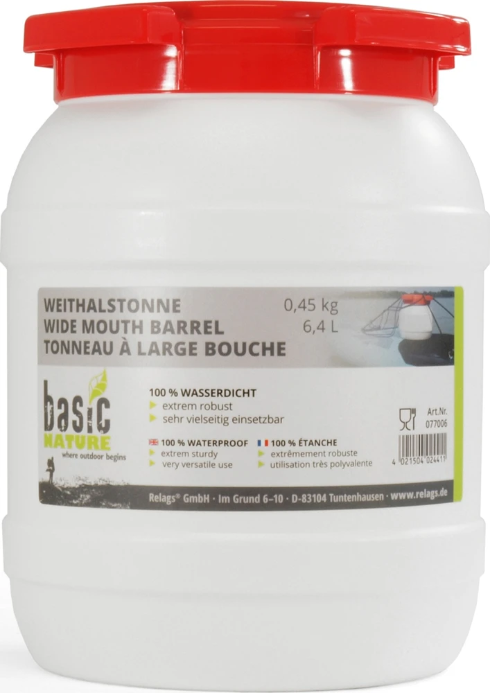 Statinė BasicNature Wide Mouth 6.4L, balta
