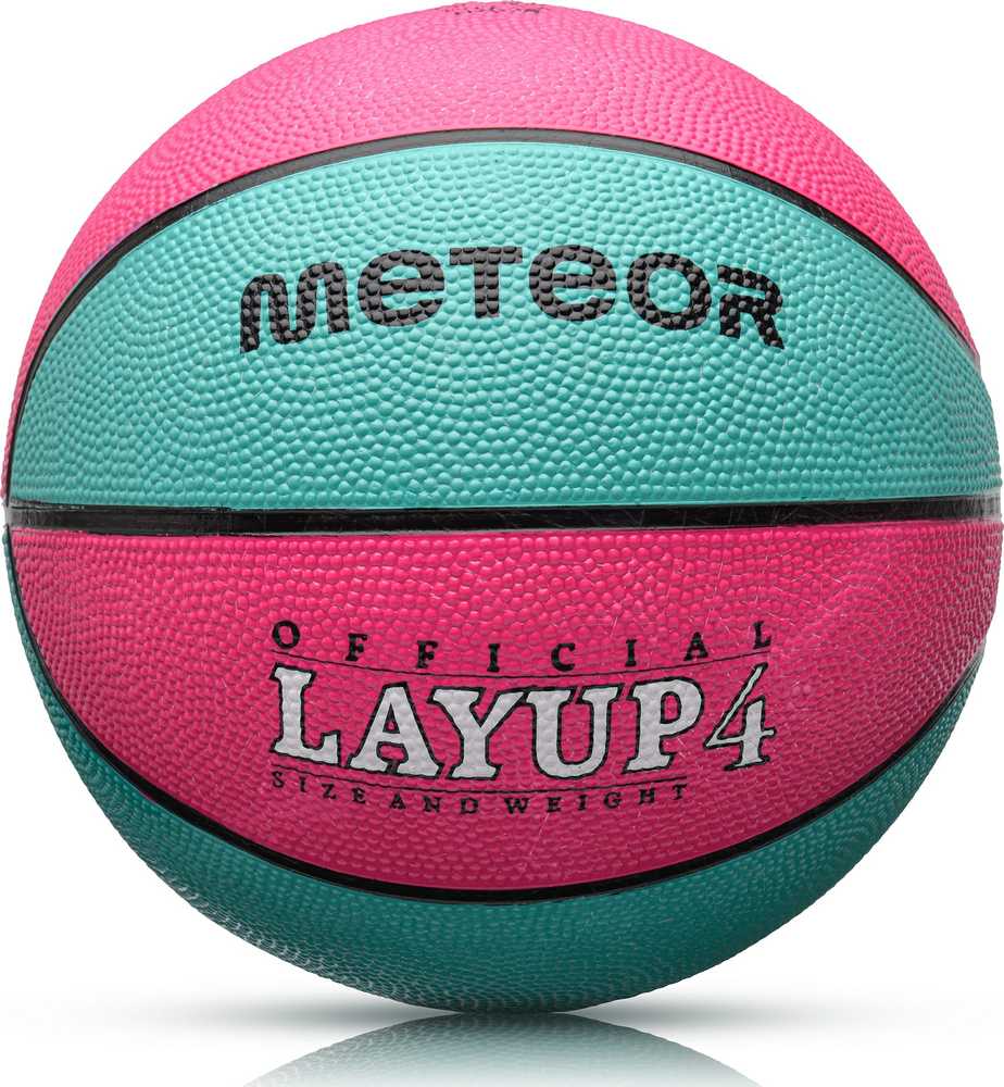Krepšinio Kamuolys Meteor LAYUP #4 Rožinė/Mėlyna