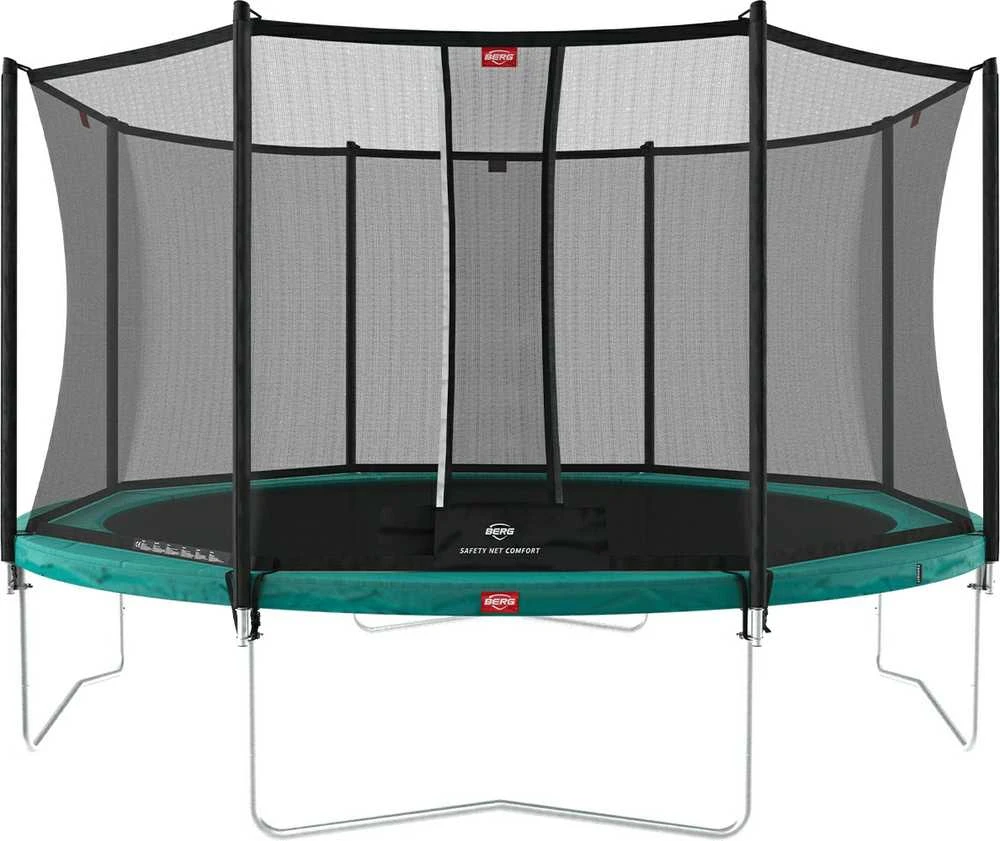 Batutas BERG Favorit Regular 430, žalias, su saugos tinklu Comfort
