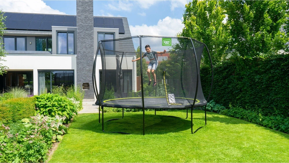 EXIT Silhouette trampoline ø366cm - juodas Lauke Turas Spyruoklė Ant žemės pastatomas batutas