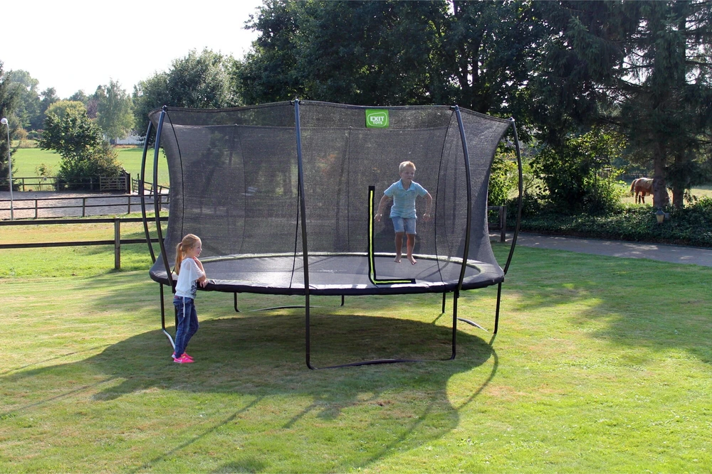 EXIT Silhouette trampoline ø427cm - juodas Lauke Turas Spyruoklė Ant žemės pastatomas batutas