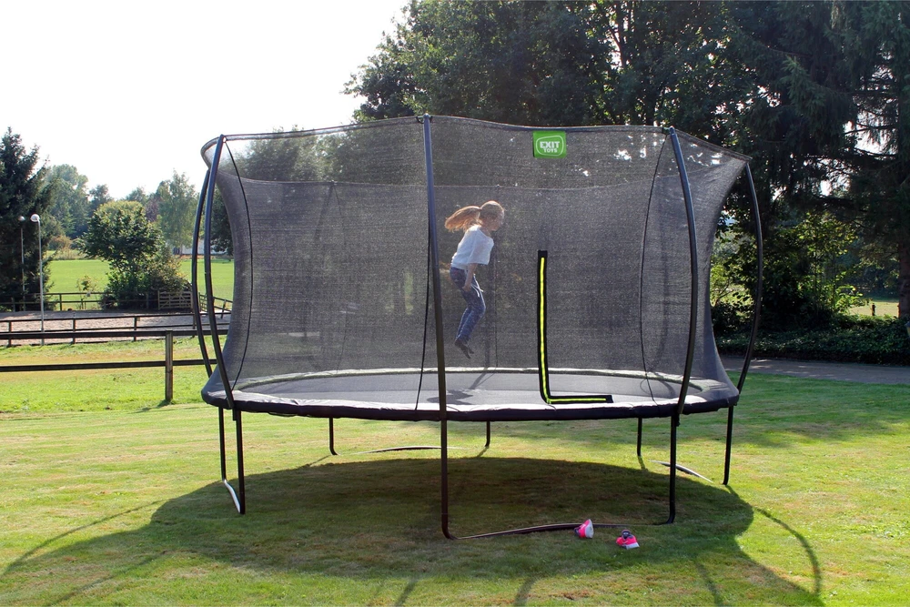 EXIT Silhouette trampoline ø427cm - juodas Lauke Turas Spyruoklė Ant žemės pastatomas batutas