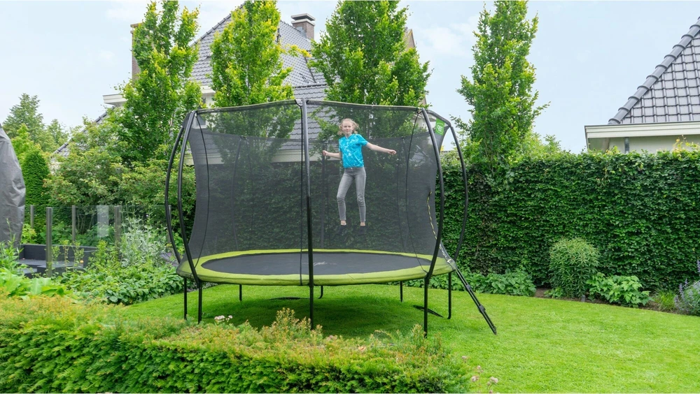 Batutas EXIT Silhouette ø244 cm su apsauginiu tinklu – žalias