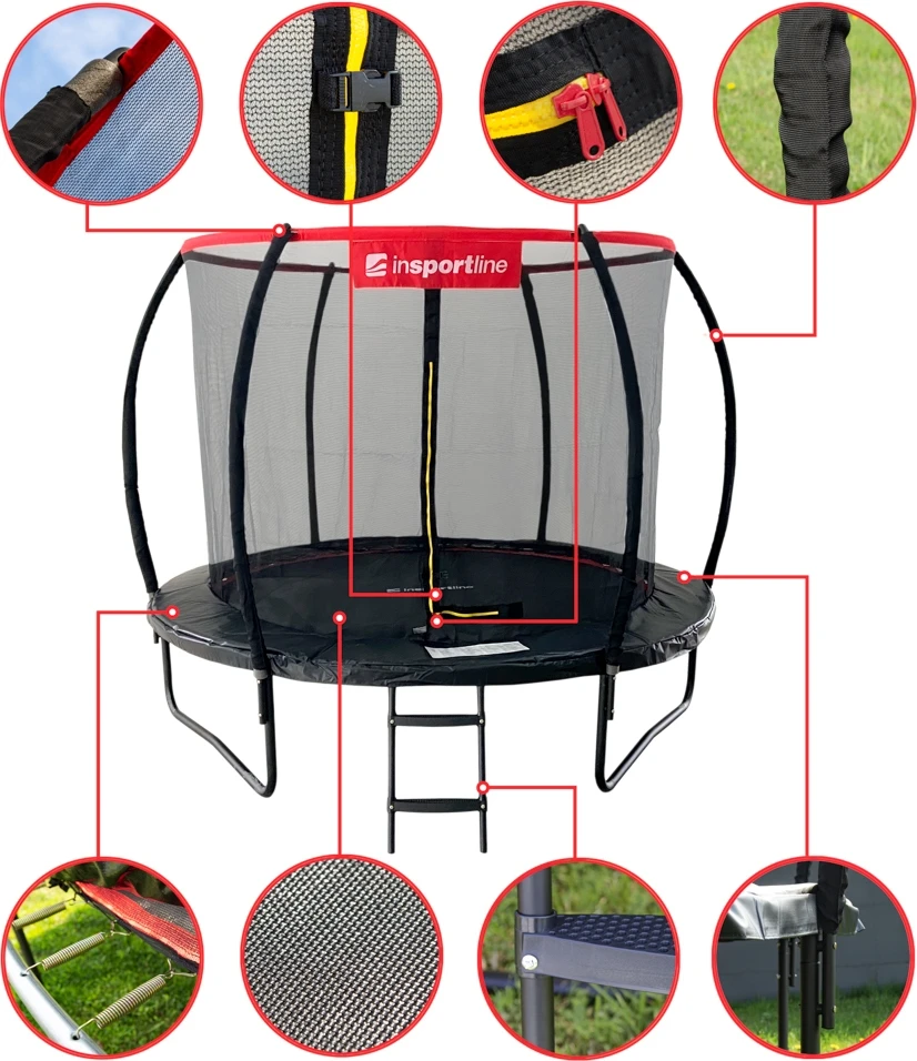 Trampoline Set inSPORTline Flea PRO 244 cm