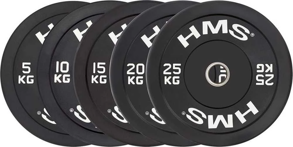Olimpinis guminis svoris HMS BBR juodas - 15 kg