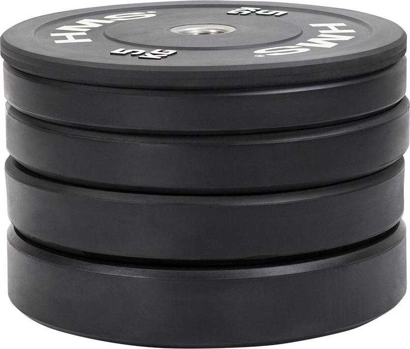 Olimpinis guminis svoris HMS BBR juodas - 15 kg