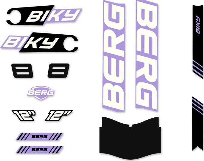 Berg Biky lipdukų rinkinys Cross, violetinis