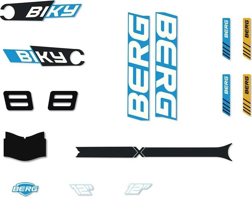 Berg Biky lipdukų rinkinys Cross Mėlyna Handbrake