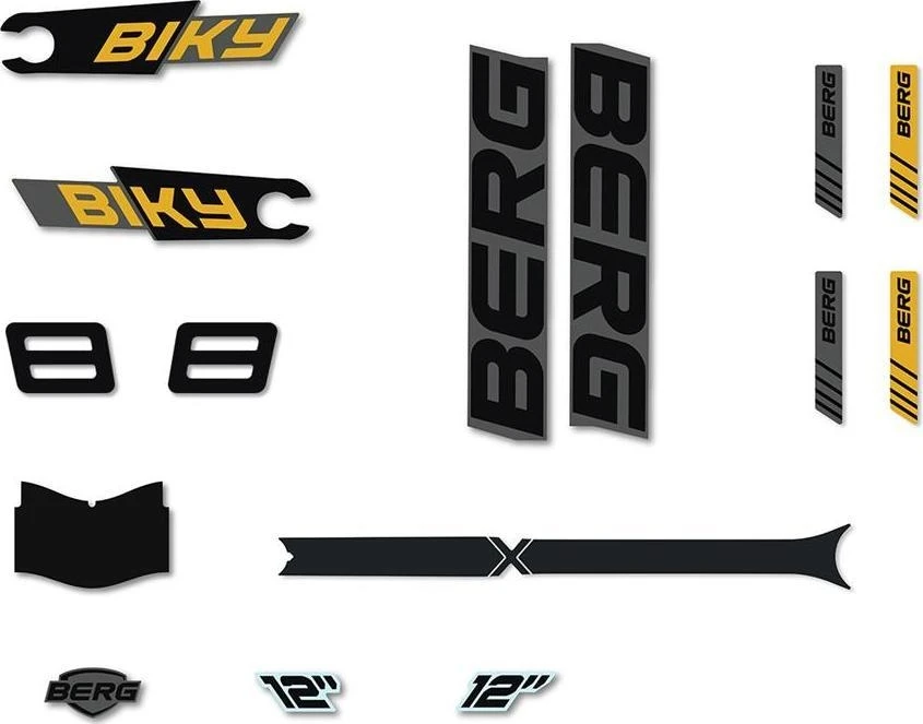 Berg Biky lipdukų rinkinys Cross Pilkas, rankinis stabdys