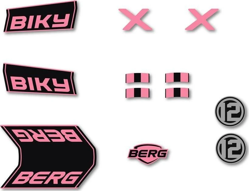 Berg Biky lipdukų rinkinys Retro Rožinė
