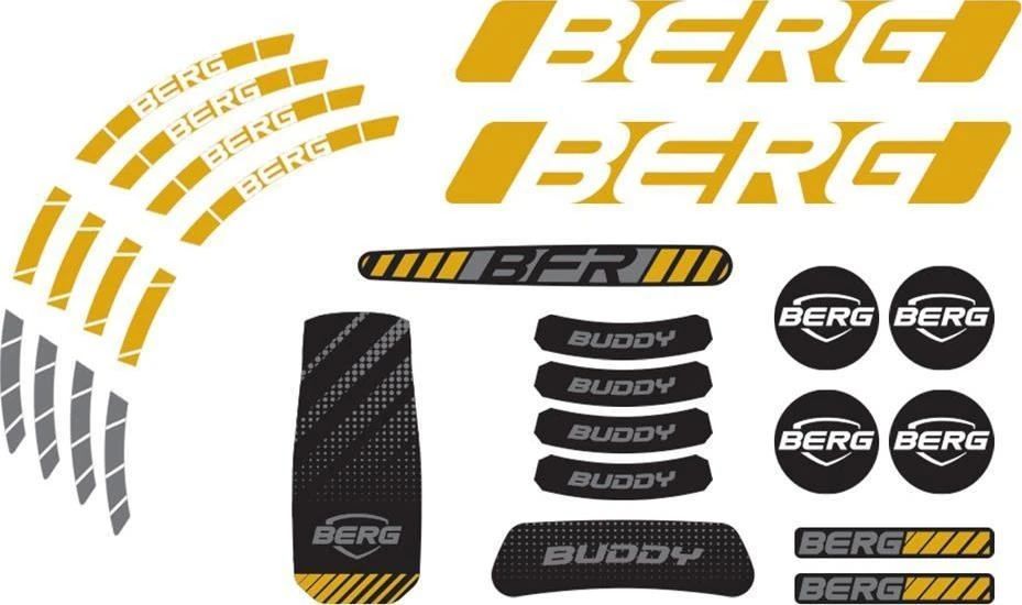 Berg Buddy 2.0 - lipdukų rinkinys Cross, pilkas