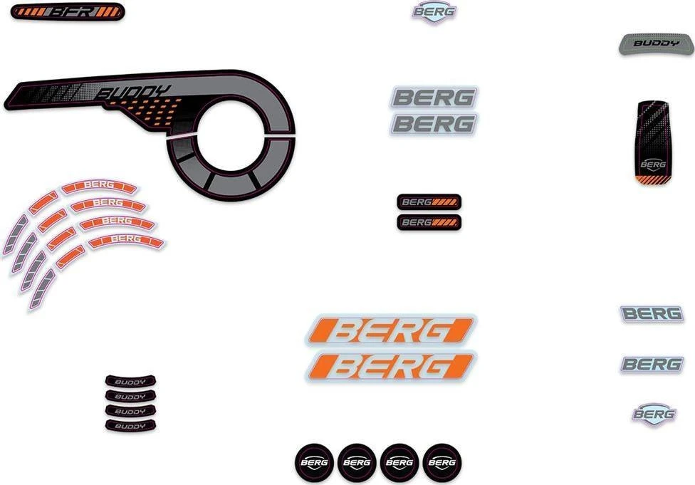 Berg Buddy 2.0 lipdukų rinkinys Graphite
