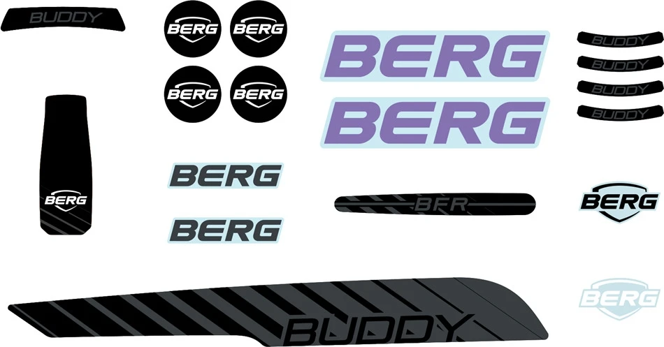 Berg Buddy 2.0 lipdukų rinkinys, violetinis