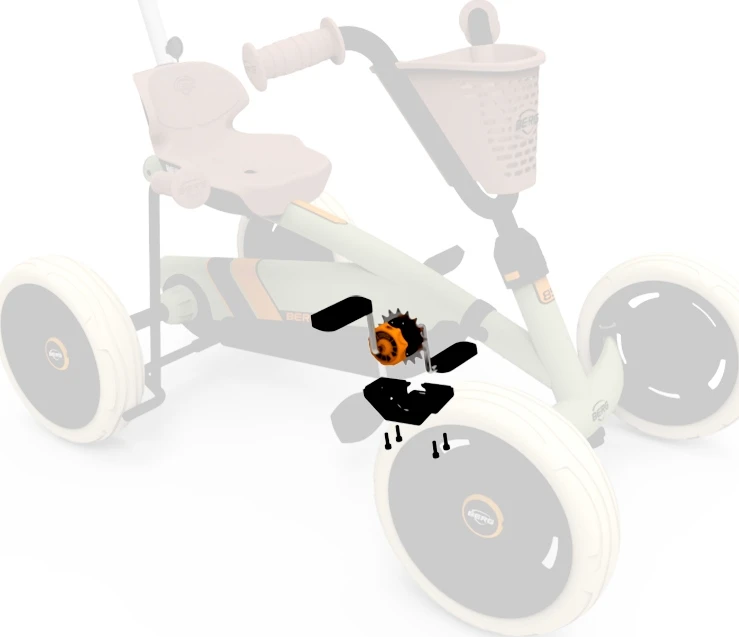Berg Buzzy 2-in-1 alkūninis velenas su pedalais, Retro Žalias