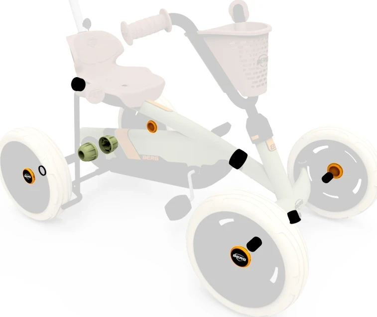 Berg Buzzy 2-in-1 – plastikinės dalys, Retro Žalias