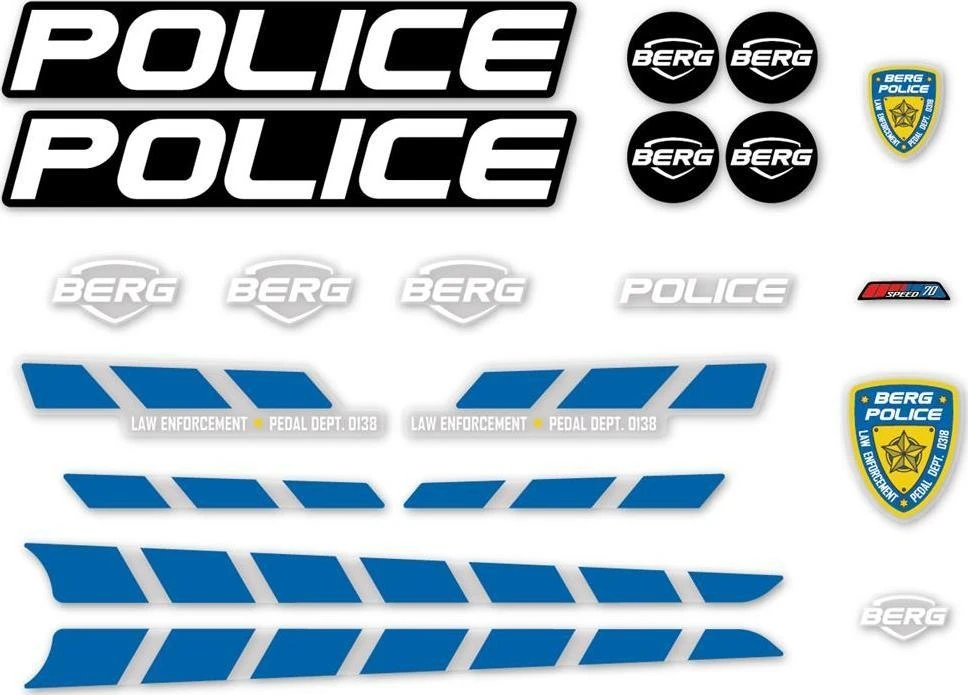 Berg Buzzy lipdukų rinkinys Police