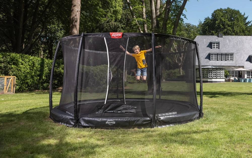 BERG Champion InGround 430 Pilkas + apsauginis tinklas Deluxe