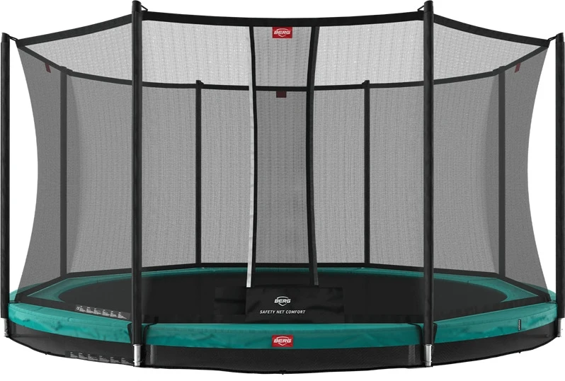 Batutas BERG Favorit InGround 380 Žalias su apsauginiu tinklu Comfort