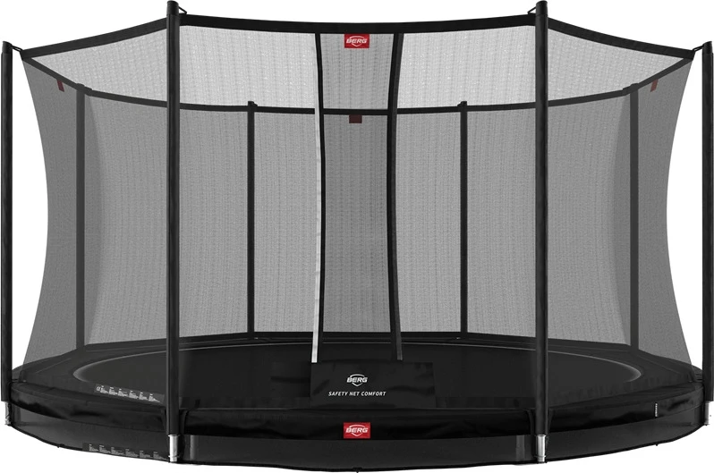 BERG Favorit InGround 430 batutas, juodas + apsauginis tinklas Comfort