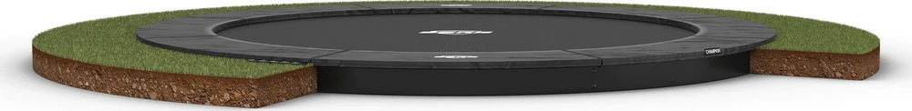 BERG Sports Champion FlatGround 330 batutas įleidžiamas į žemę, apvalus, pilkas