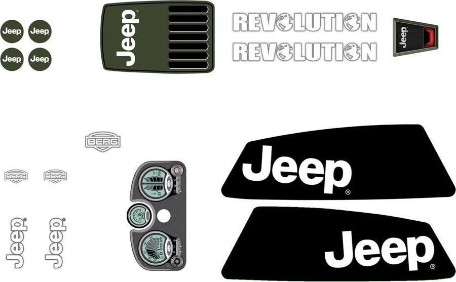 Berg XL rėmo lipdukų rinkinys Jeep® Revolution
