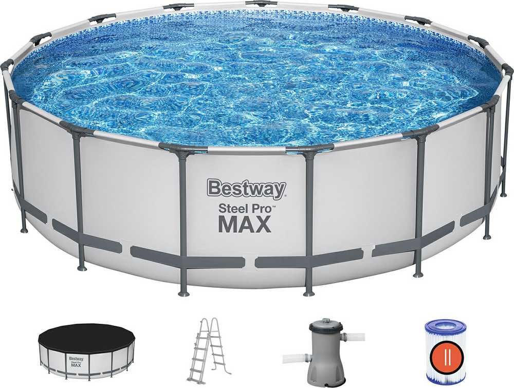 "Bestway" baseino komplektas "Steel Pro Max 457 pilkas