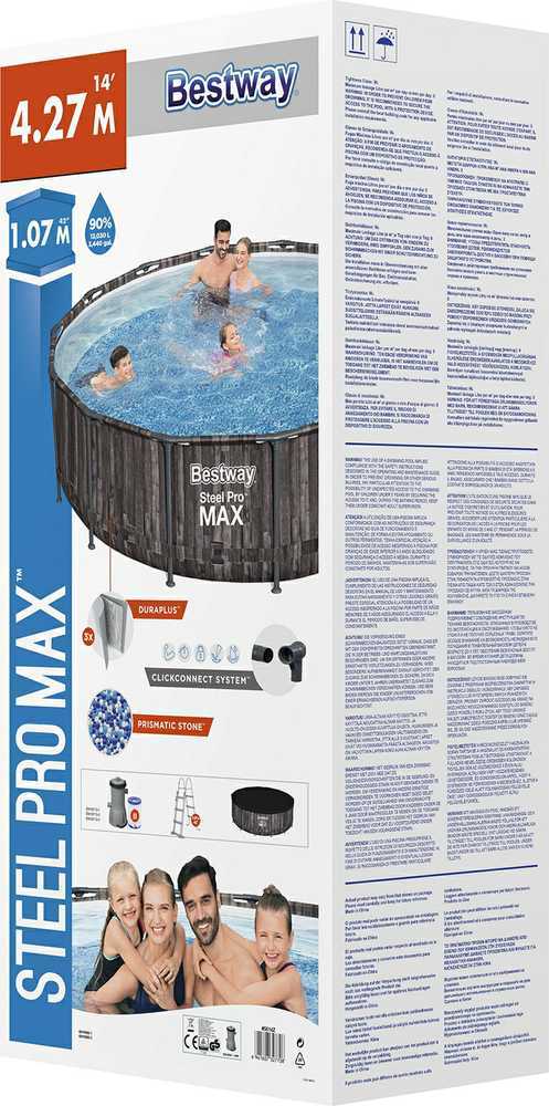 "Bestway" baseino komplektas "Steel Pro Max 427" mediena