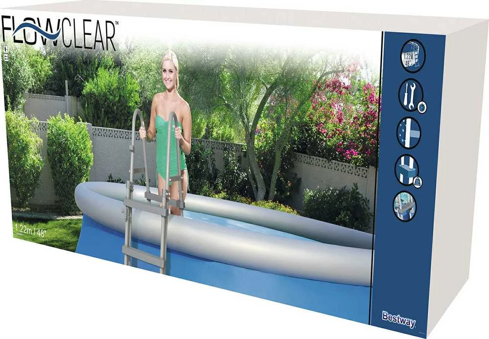 Bestway Flowclear Baseino kopetėlės, 122cm, 4 laipteliai