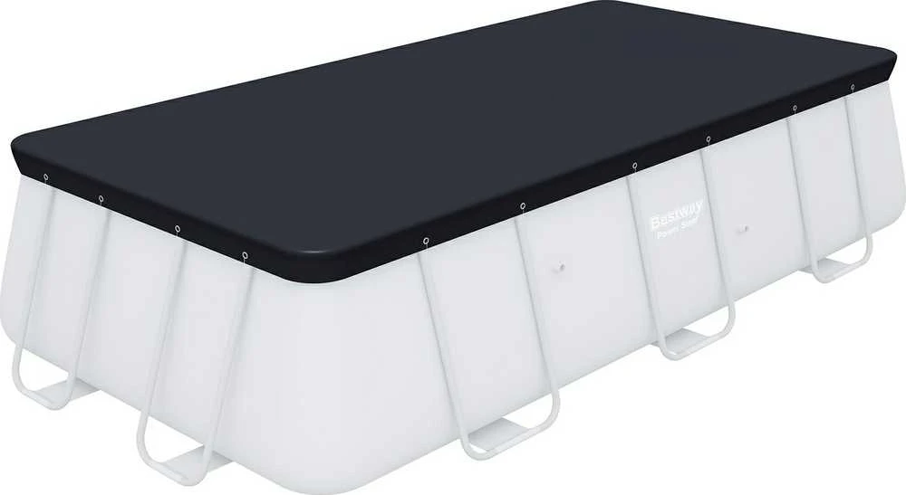 Bestway® PVC baseino uždangalas 396 x 185 cm, juodas, kvadratinis
